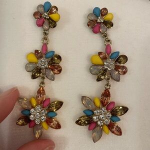 Multi-colored drop earrings